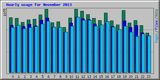 Hourly usage for November 2013