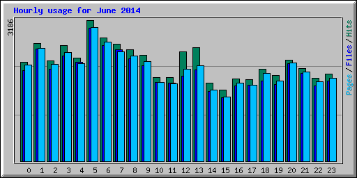 Hourly usage for June 2014