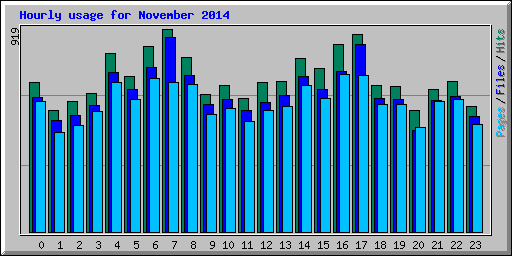 Hourly usage for November 2014