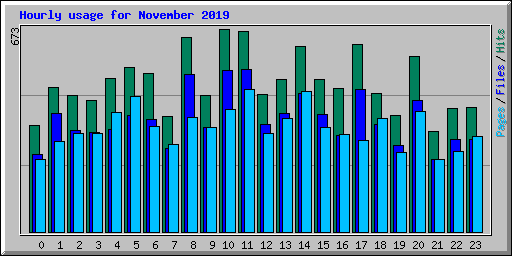 Hourly usage for November 2019